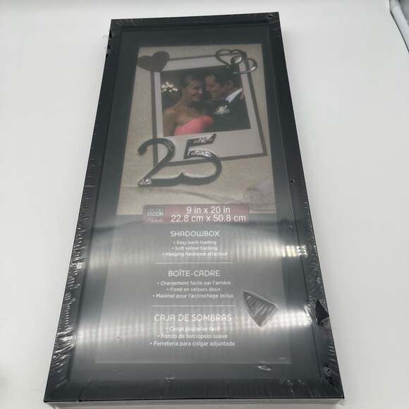 Studio Decor Michaels 25th Anniversary Shadowbox Frame for 4x6 Photo 9 in x 20 i